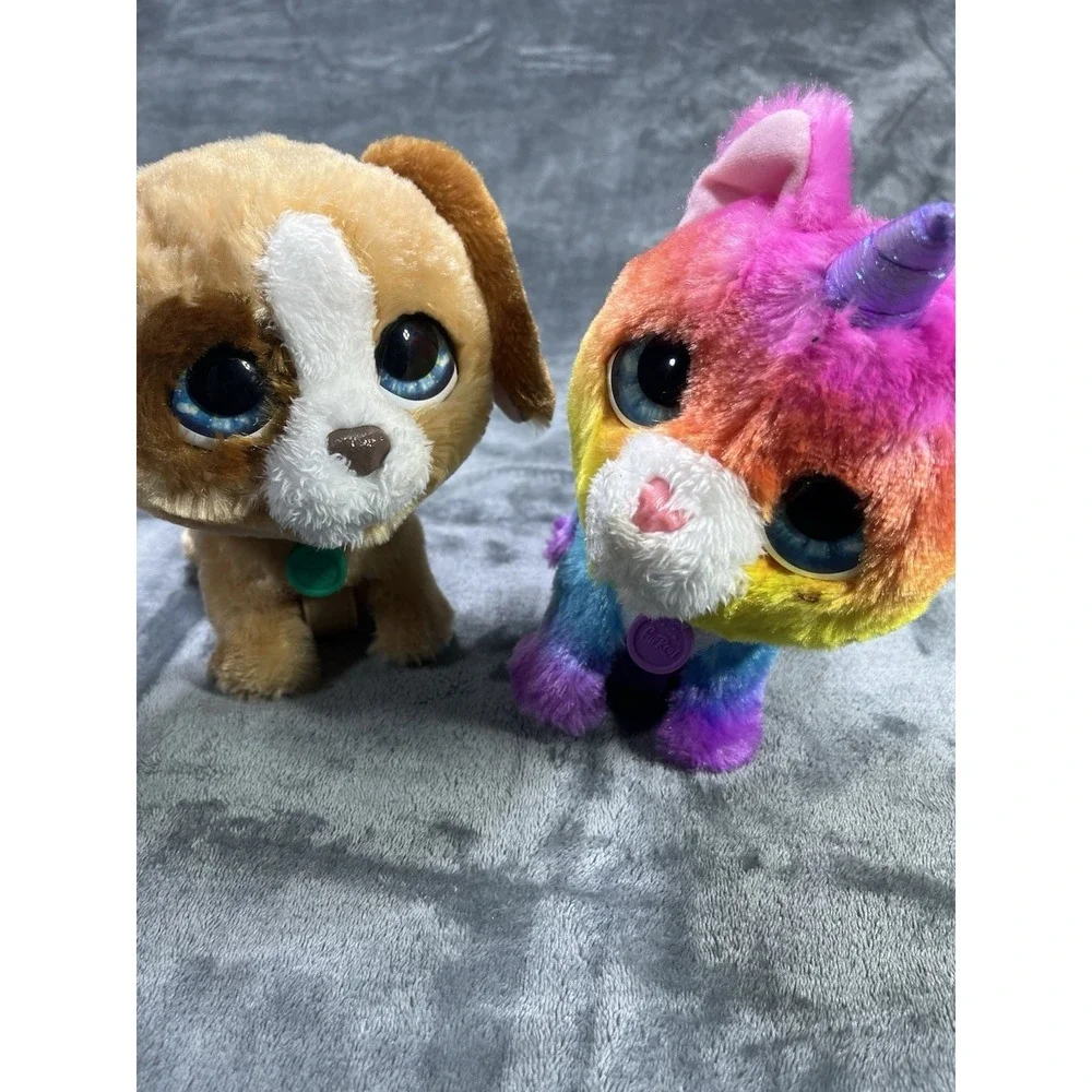 Fur Real Furreal Walkalots Rainbow Walk Talk Unicorn Dog Hasbro Toy Plush Tested